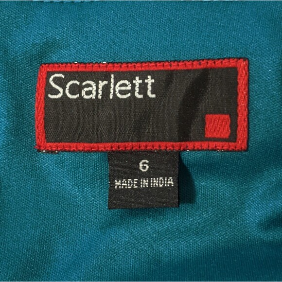 Scarlett Teal Jewels Short Dress 6 Small Sleeveless Bodycon Y2K Draped NWT New - Picture 7 of 12